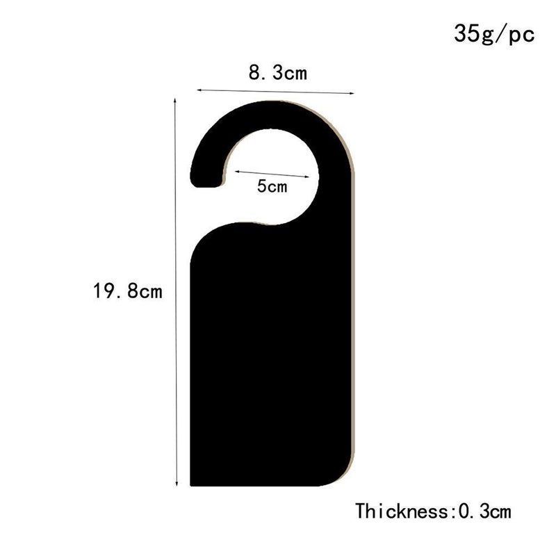 FRECI 6pcs Wooden Blackboard Door Sign Hanger, Reusable Label, Eco-friendly, Versatile, Uncoated, Black, Small, Rectangular Signs - Image 3
